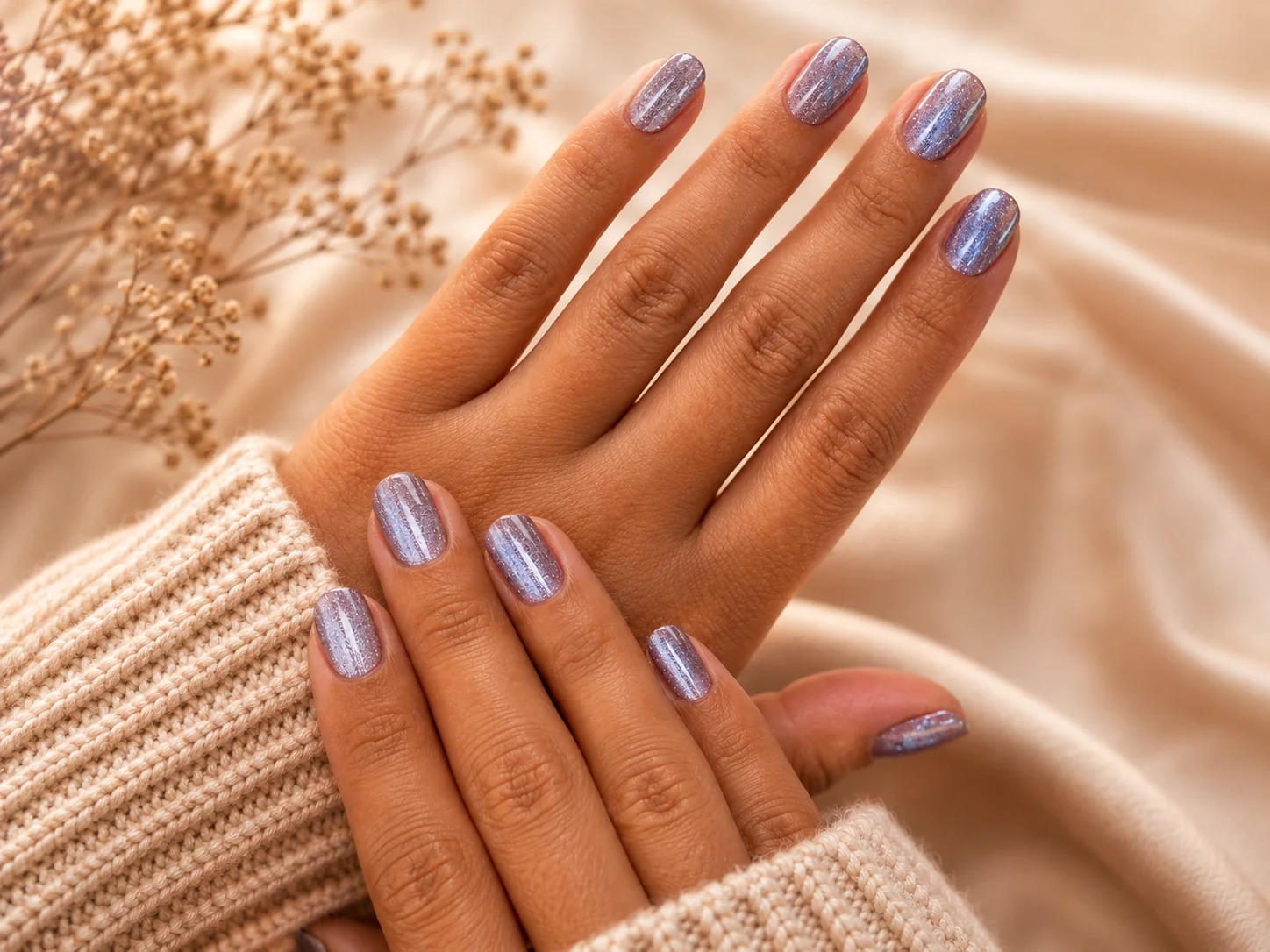 نمونه طراحی Soft Glam ناخن